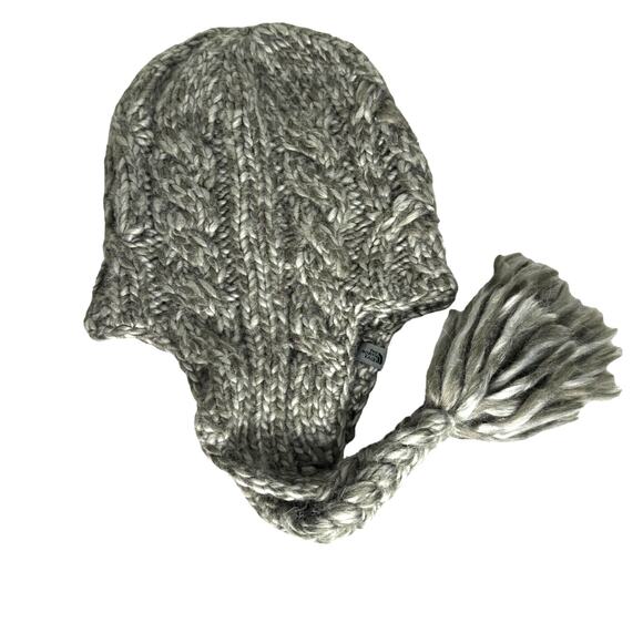 North Face wool blend knit hat with braids - Picture 1 of 5